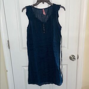 Elegant Navy Sleeveless Dress